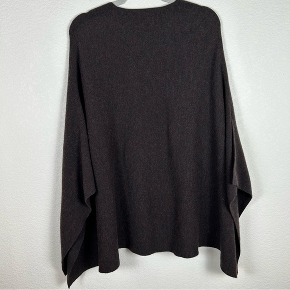 Max Studio poncho/cape women’s wool blend pull over rectangle cowgirl bohemian - Picture 5 of 9